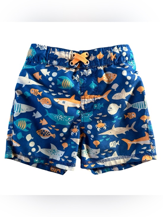 Mick Mack Other - Mick Mack Navy Kids Swim Trunks with Orange Sea Creature Accents 18 Mos